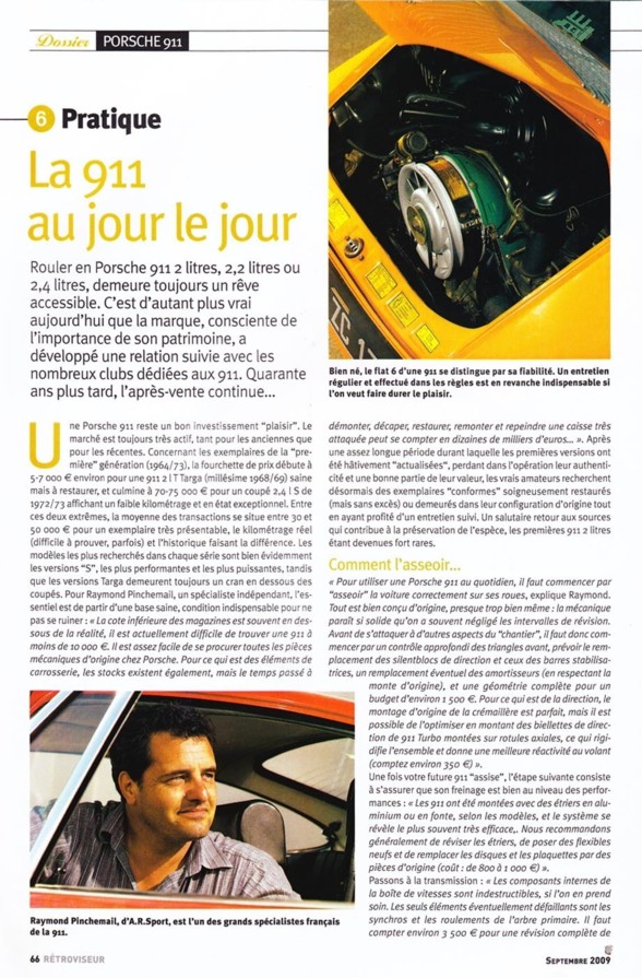 Article de presse du magazine rétroviseur septembre 2009